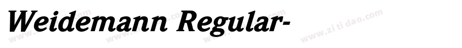 Weidemann Regular字体转换